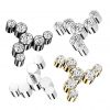 Implant Grade Titanium Internally Threaded CZ Swirl Top