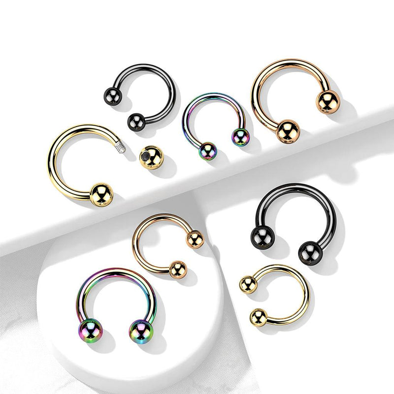 Implant Grade Titanium Externally Threaded PVD Plated Horseshoe