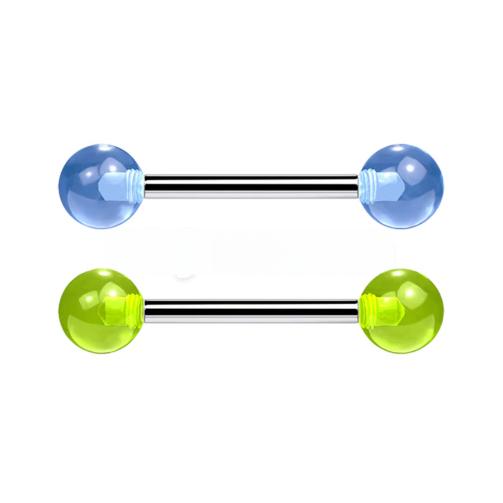 316L Surgical Steel 14G,316L Barbell W/ Acrylic Ball