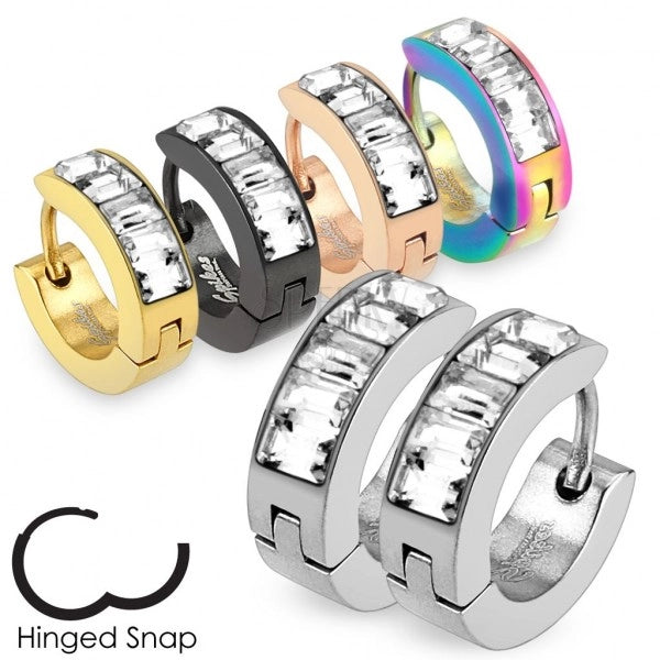 316L Surgical Steel 316L Surgical Stainless Steel Hoop Earring with...