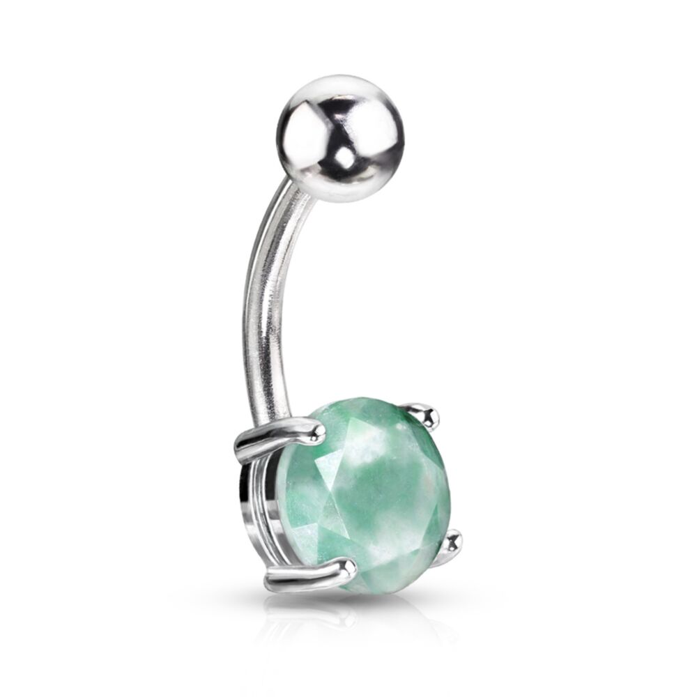 316L Surgical Steel 316L Surgical Steel Amazonite Semi Precious Stone...