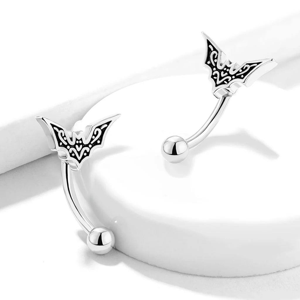 316L Surgical Steel 316L Surgical Steel Bat Top Eyebrow Rings/ Curved...