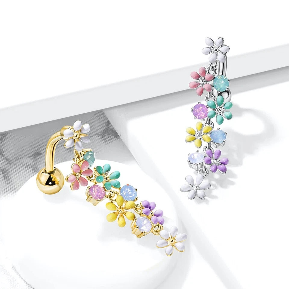 316L Surgical Steel 316L Surgical Steel Opalite Crystal Stones and...