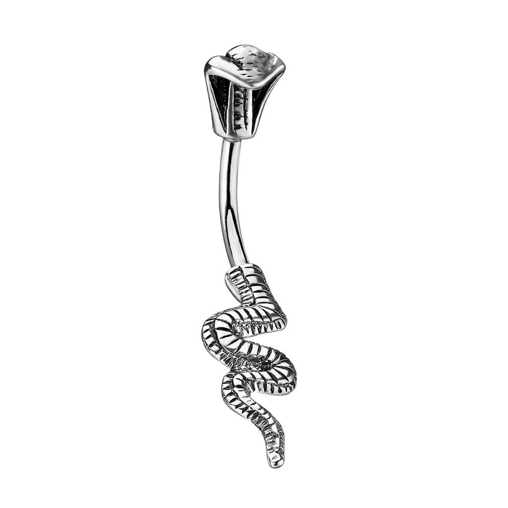 316L Surgical Steel 316L Surgical Steel Poisonous Cobra Belly Button Ring