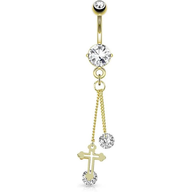 316L Surgical Steel 316L Surgical Steel Round CZ Attached by String...