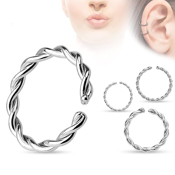 316L Surgical Steel Braided Surgical Steel Annealed and Rounded Ends...