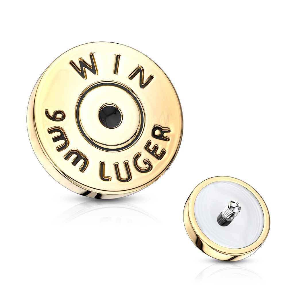 316L Surgical Steel Bullet Back Casing Internally Threaded 316L...
