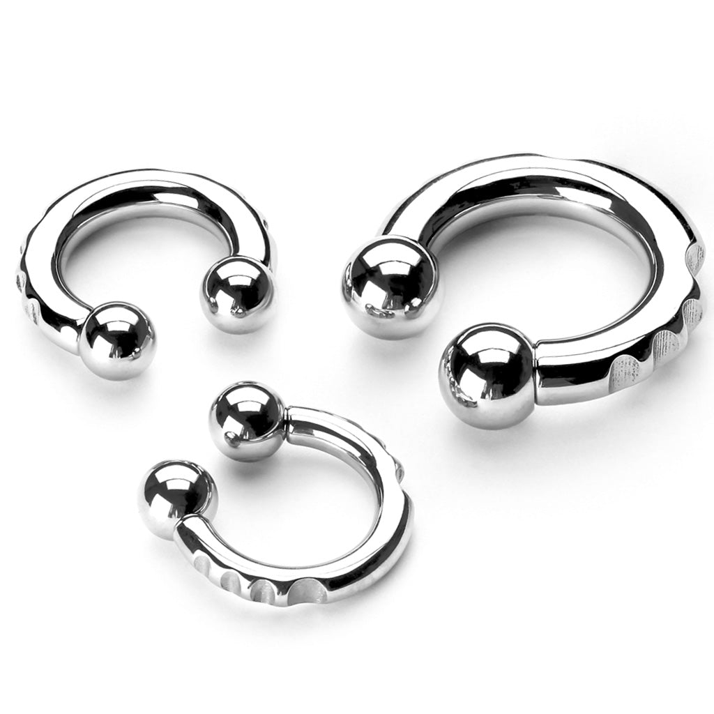 316L Surgical Steel Carved Circular 316L Surgical Stainless Steel