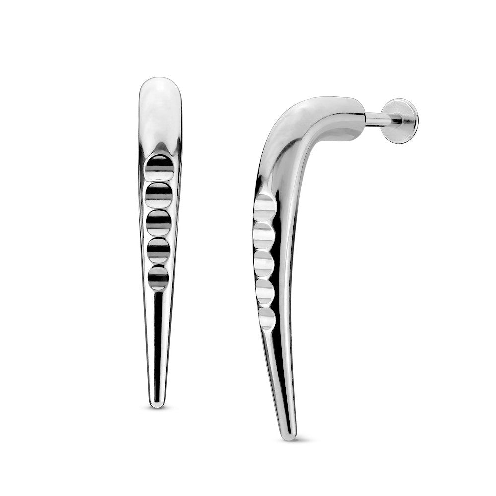 316L Surgical Steel Carved Long Claw 316L Surgical Stainless Steel Labret