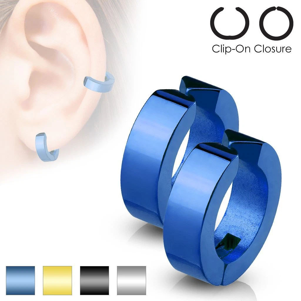 316L Surgical Steel Color IP Hoops Pair of 316L Surgical Stainless...