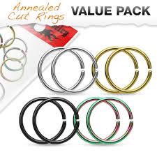 316L Surgical Steel Cut Rings