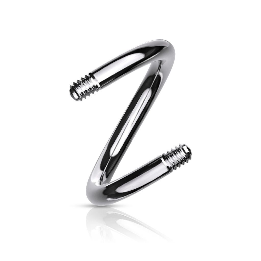 316L Surgical Steel Externally Threaded S.Steel Twist Shaft