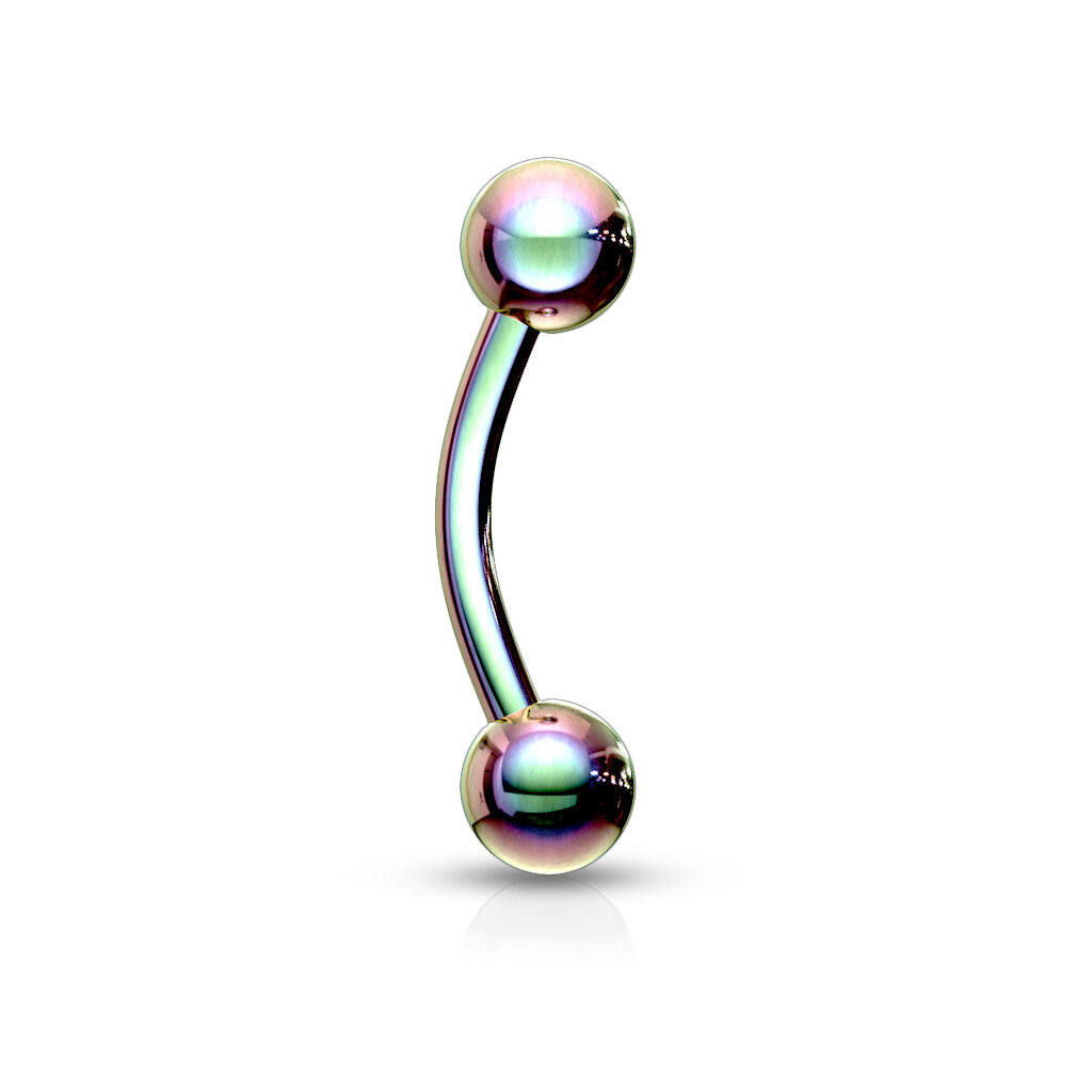 316L Surgical Steel Rainbow Titanium IP Over 316L Surgical