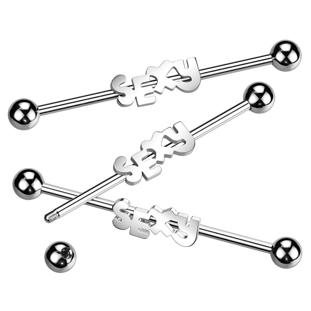 316L Surgical Steel "Sexy" Industrial Barbell