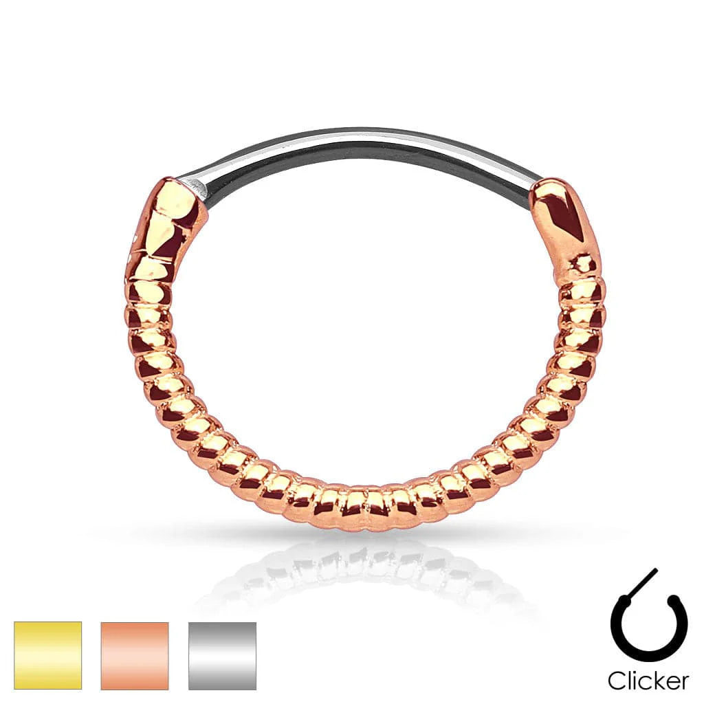 316L Surgical Steel Twisted Roped Line 316L Surgical Steel Round Septum...