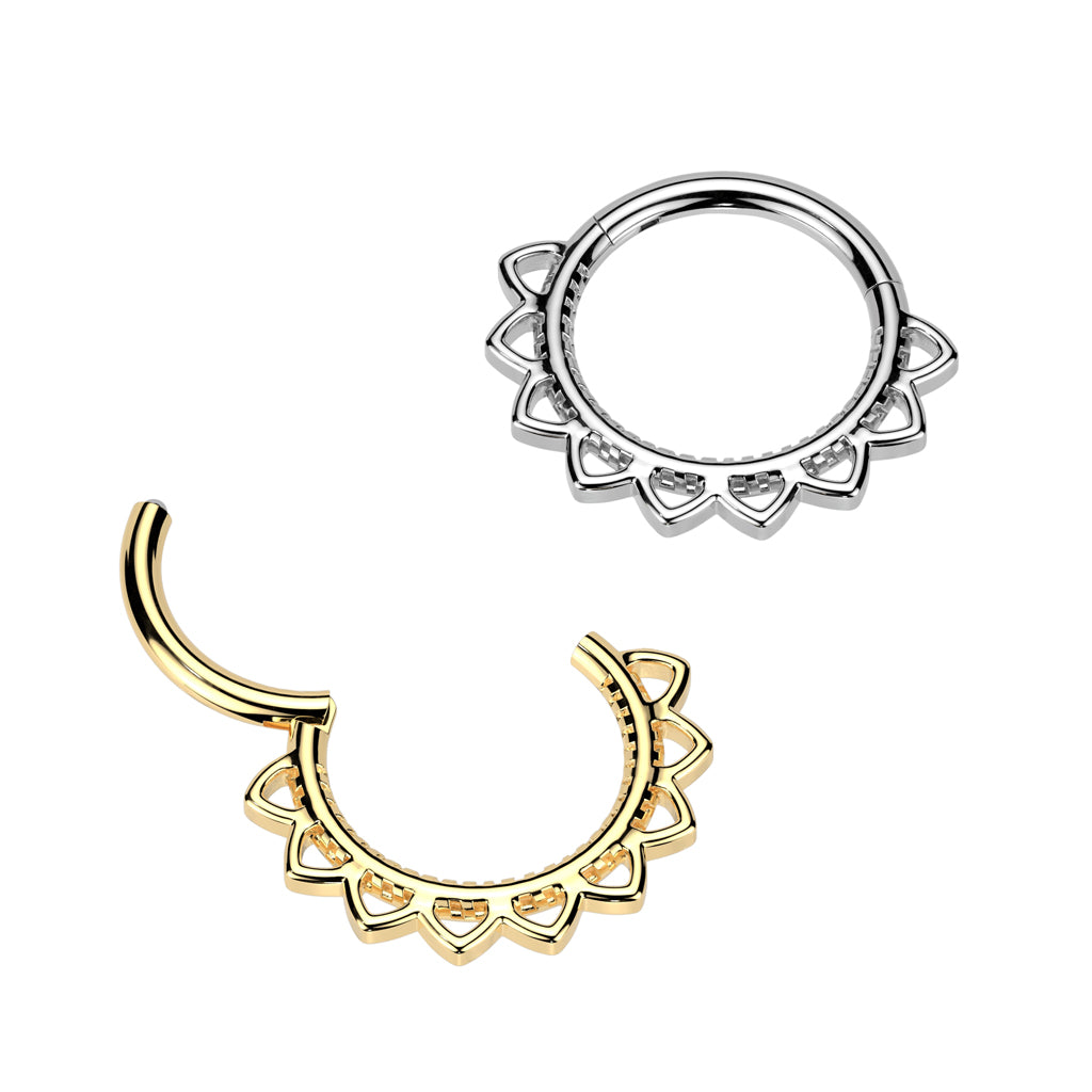 High Quality Precision All 316L Surgical Steel Heart Filigree Hinged...