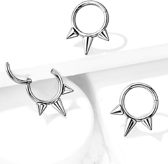 Implant Grade Titanium Hinged Segment Hoop Ring With Spikes