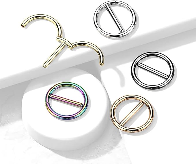 316L Surgical Steel Dual Hinge Nipple Ring