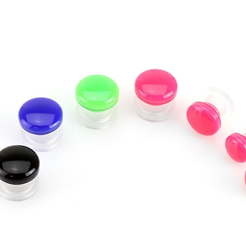 Acrylic Double Flared Dual Toned Epoxy Top Screw-Fit Plug( x 4 sizes)