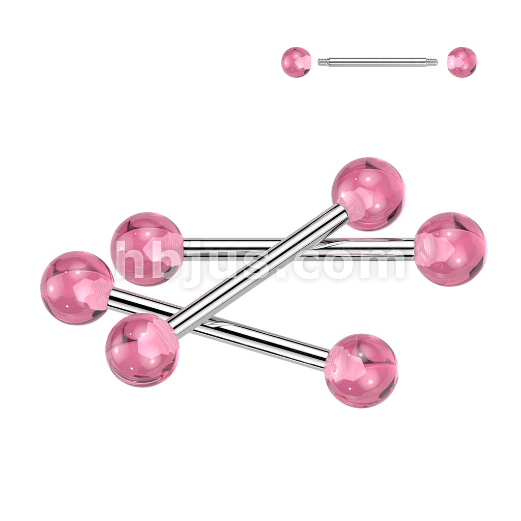 24 Pc Assorted Pack of 316L Externally Threaded Barbells With UV Acrylic Balls - Image 7