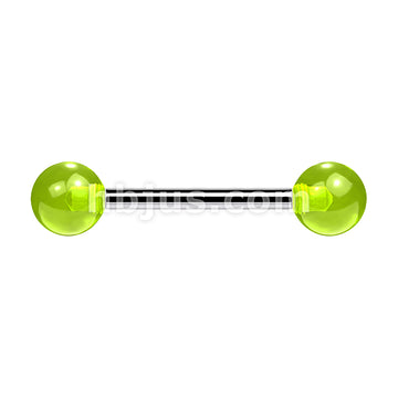316L Surgical Steel 14G,316L Barbell W/ Acrylic Ball - Image 2