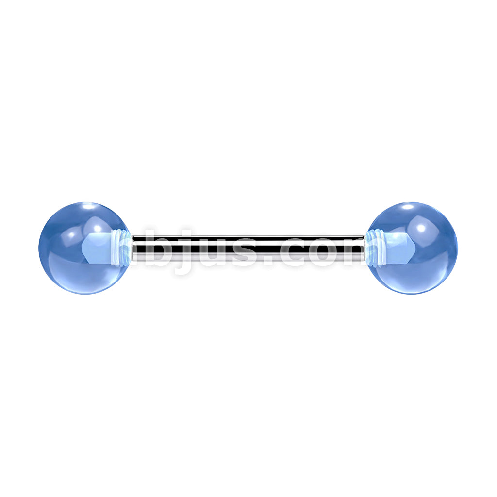 316L Surgical Steel 14G,316L Barbell W/ Acrylic Ball - Image 3