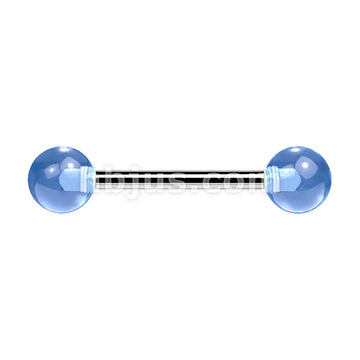 316L Surgical Steel 14G,316L Barbell W/ Acrylic Ball - Image 3