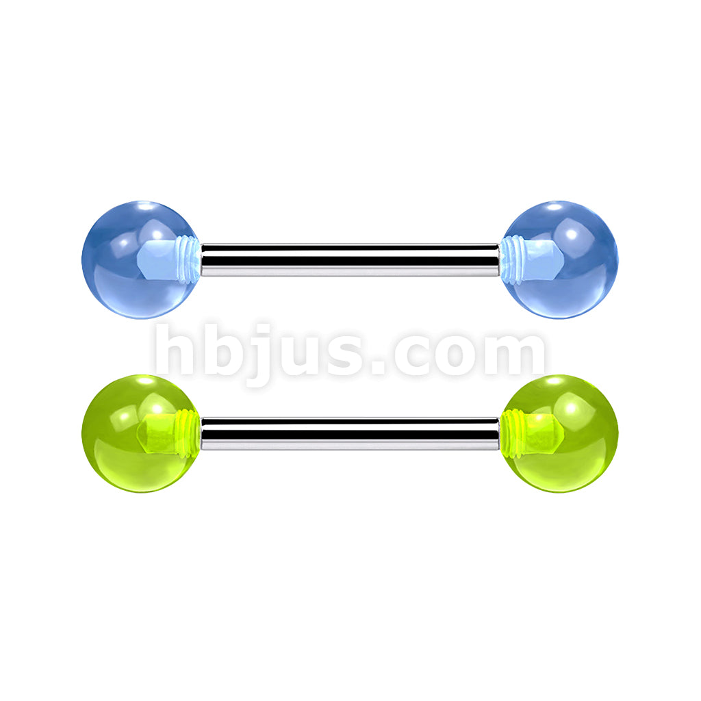316L Surgical Steel 14G,316L Barbell W/ Acrylic Ball