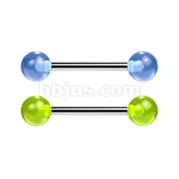 316L Surgical Steel 14G,316L Barbell W/ Acrylic Ball