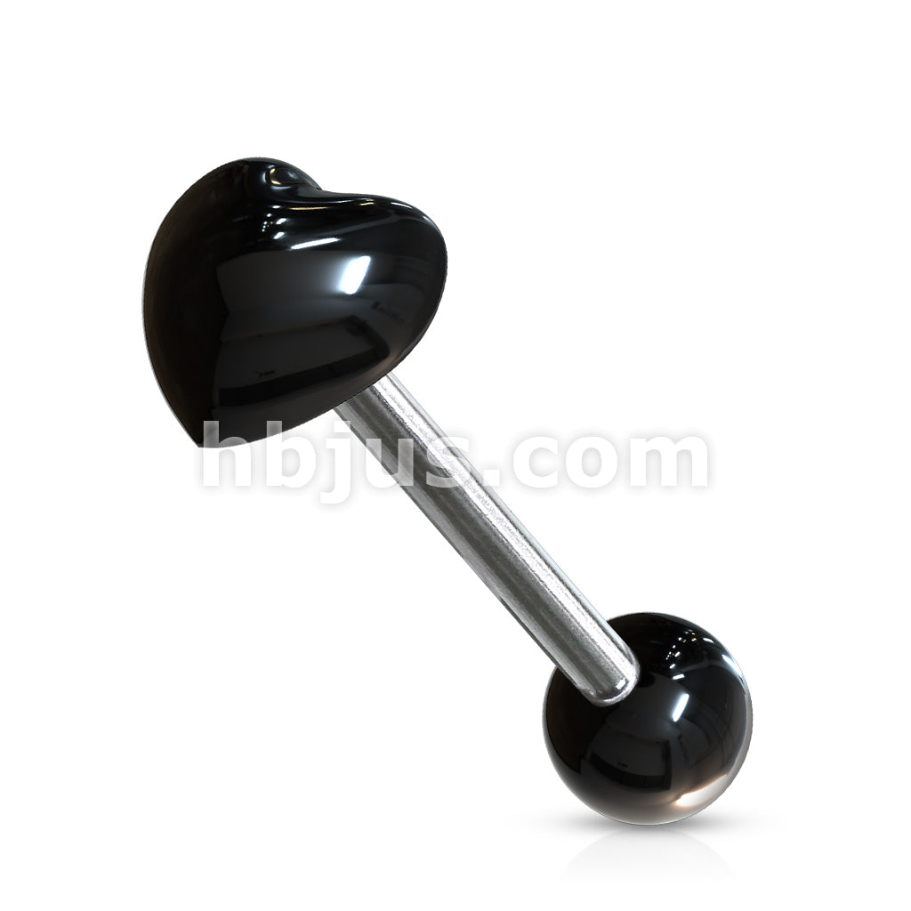Heart Acrylic Top 316L Surgical Steel 14g Barbell - Image 3