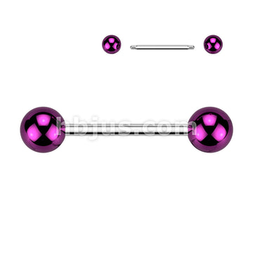 316L Surgical Steel 316L Surgical Steel Barbell With Glass Coating... - Image 2