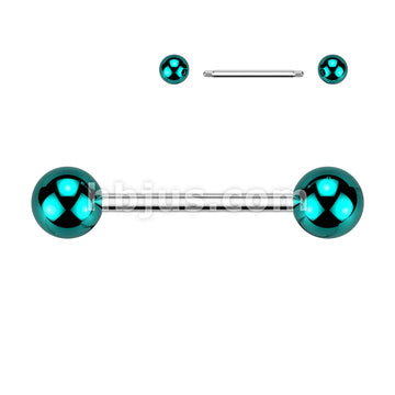 316L Surgical Steel 316L Surgical Steel Barbell With Glass Coating... - Image 3
