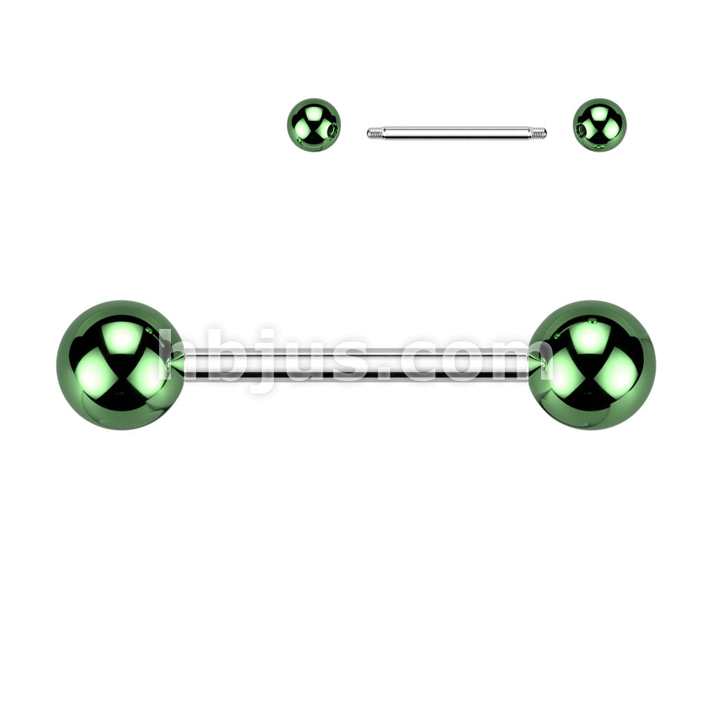 316L Surgical Steel 316L Surgical Steel Barbell With Glass Coating... - Image 4