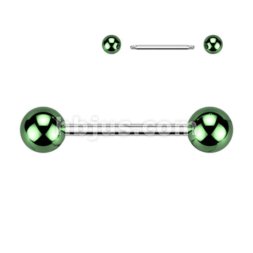 316L Surgical Steel 316L Surgical Steel Barbell With Glass Coating... - Image 4