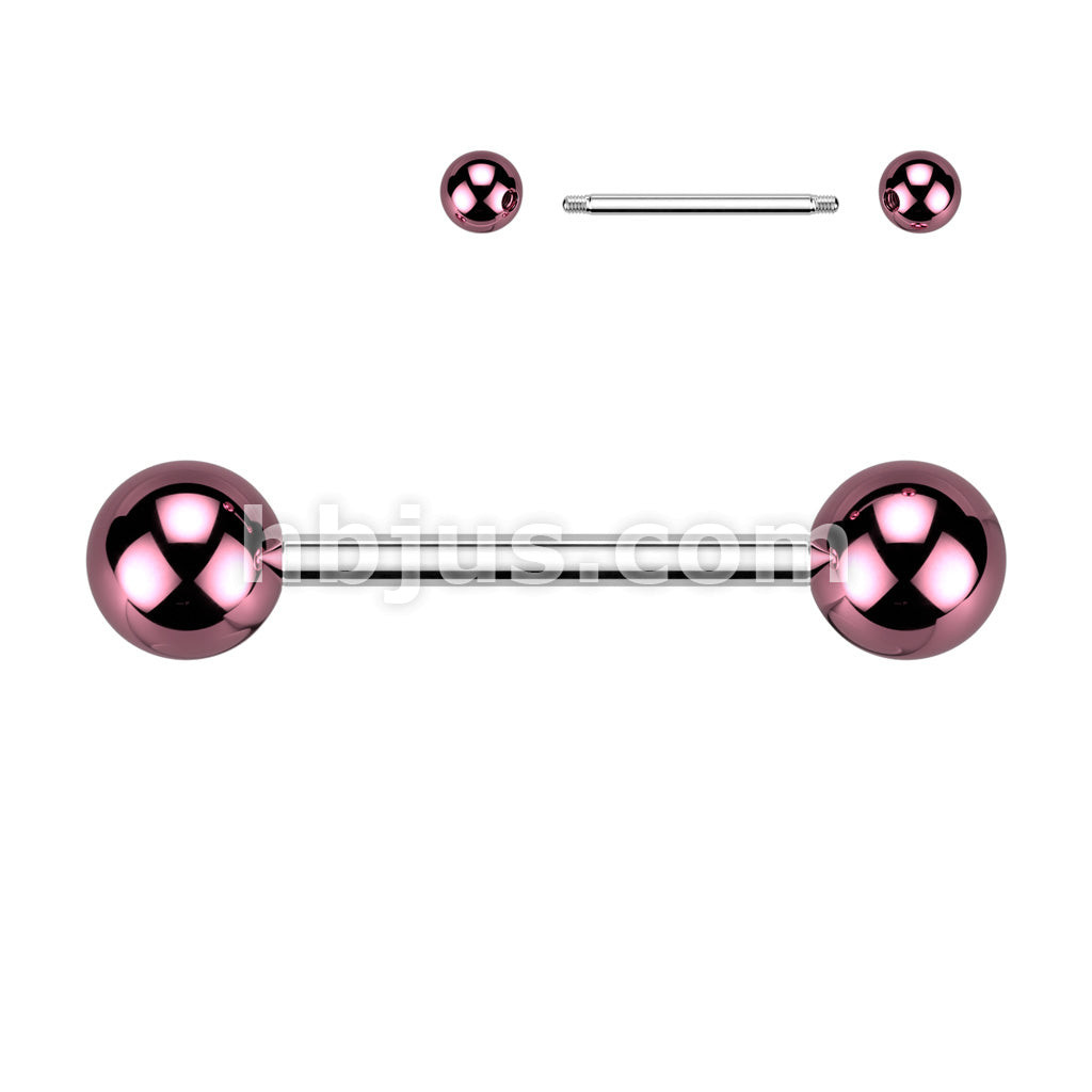 316L Surgical Steel 316L Surgical Steel Barbell With Glass Coating... - Image 5
