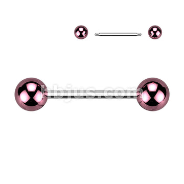 316L Surgical Steel 316L Surgical Steel Barbell With Glass Coating... - Image 5