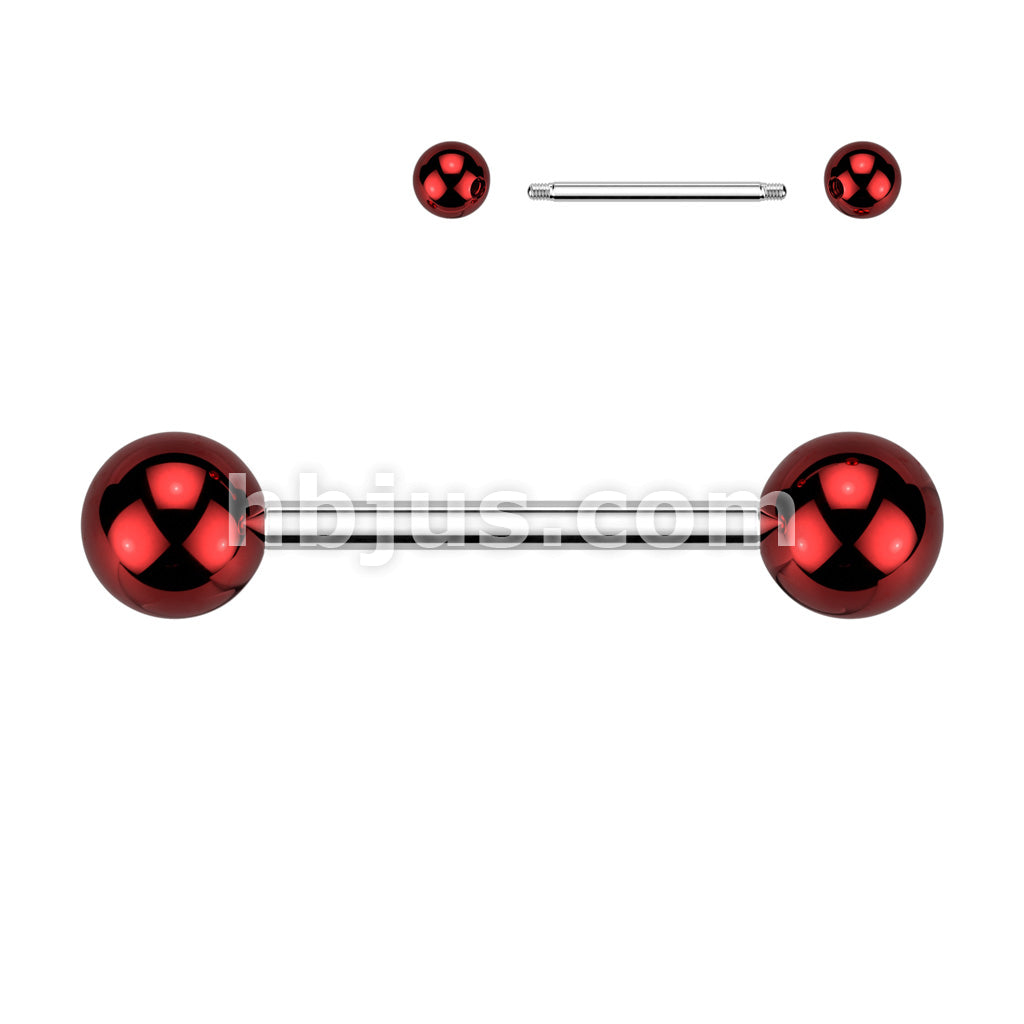 316L Surgical Steel 316L Surgical Steel Barbell With Glass Coating... - Image 6