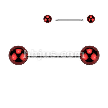 316L Surgical Steel 316L Surgical Steel Barbell With Glass Coating... - Image 6