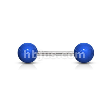 316L Surgical Steel Solid Colored Acrylic Ball 316L Surgical Steel Barbell - Image 3