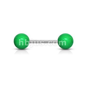 316L Surgical Steel Solid Colored Acrylic Ball 316L Surgical Steel Barbell - Image 4