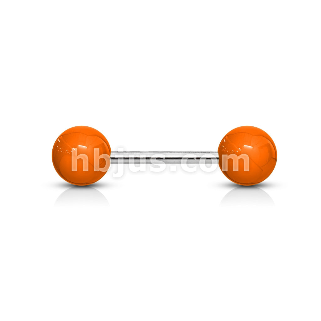 316L Surgical Steel Solid Colored Acrylic Ball 316L Surgical Steel Barbell - Image 6