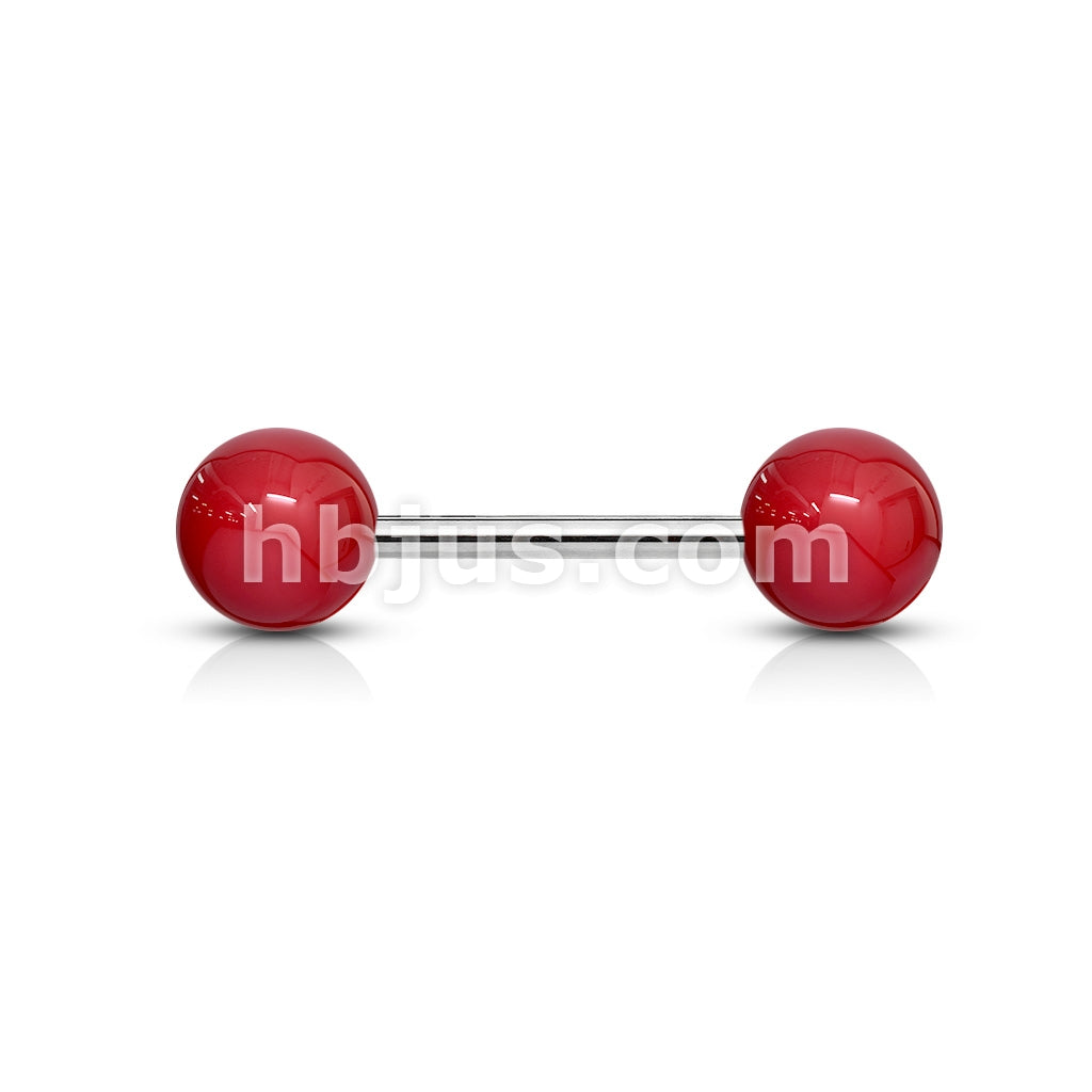 316L Surgical Steel Solid Colored Acrylic Ball 316L Surgical Steel Barbell - Image 8