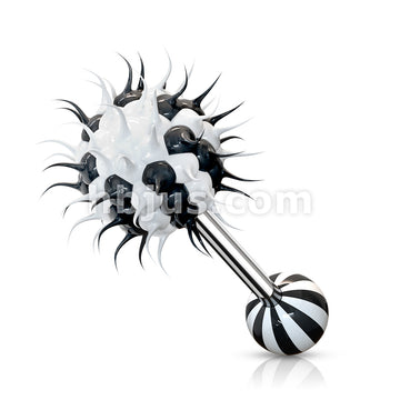 Candy Stripe Silicone Spikey Koosh Balls Barbell - Image 5