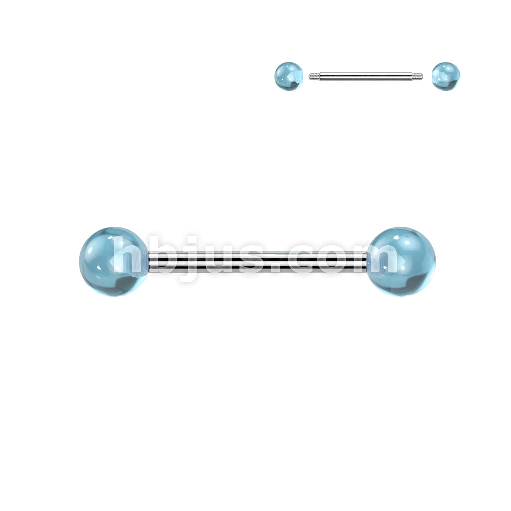 24 Pc Assorted Pack of 316L Barbells With Acrylic Glow In The Dark Balls - Image 2