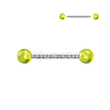 24 Pc Assorted Pack of 316L Barbells With Acrylic Glow In The Dark Balls - Image 4