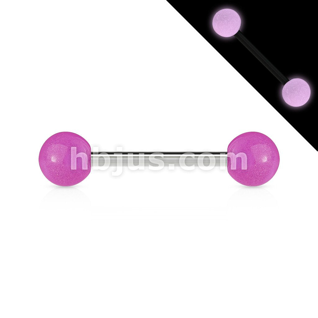 Glow In The Dark Ball 316L Surgical Stainless Steel Barbell - Image 2