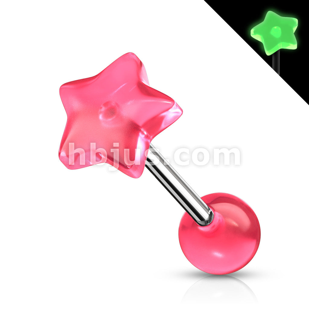 316L Surgical Steel 316L Surgical Steel Barbell With Glow in the Dark... - Image 4