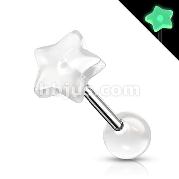 316L Surgical Steel 316L Surgical Steel Barbell With Glow in the Dark... - Image 5