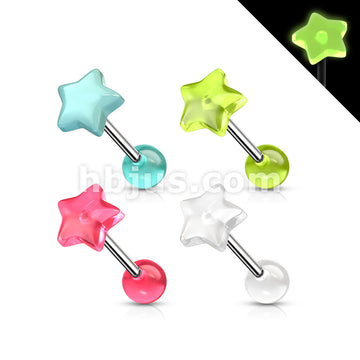 316L Surgical Steel 316L Surgical Steel Barbell With Glow in the Dark... - Image 7