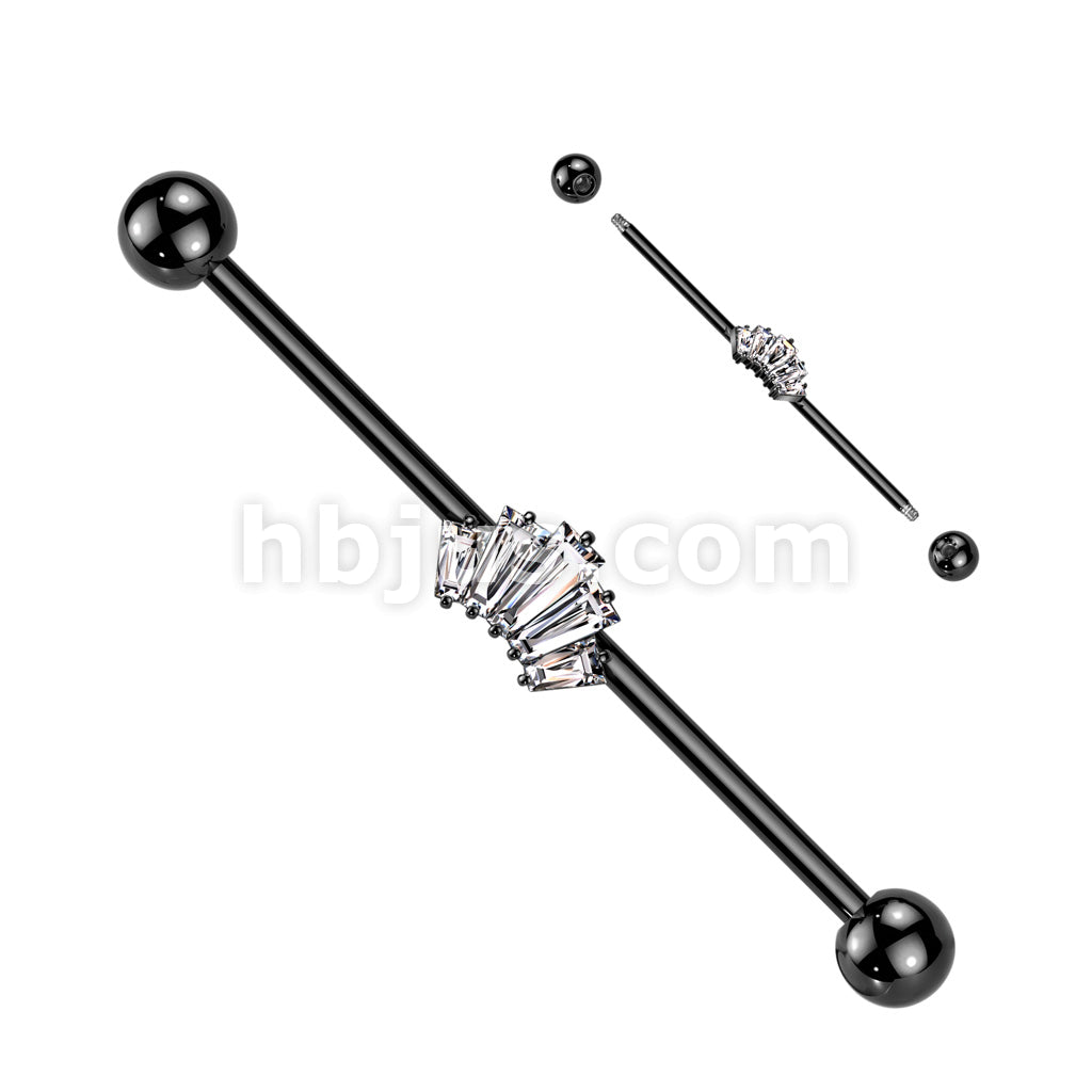316L Surgical Steel 316L Surgical Steel Baguette CZ Crown Industrial... - Image 4